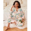Ekouaer Womens Pajamas Sets 2 Piece PJs Long Sleeve Sleepwear Loungewear(Pink Forest)
