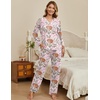 Ekouaer Womens Pajamas Sets 2 Piece PJs Long Sleeve Sleepwear Loungewear(Pink Tiger)