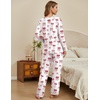 Ekouaer Womens Pajamas Sets 2 Piece PJs Long Sleeve Sleepwear Loungewear(Red Bow)