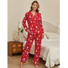 Ekouaer Womens Pajamas Sets 2 Piece PJs Long Sleeve Sleepwear Loungewear(Red Christmas)