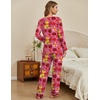 Ekouaer Womens Pajamas Sets 2 Piece PJs Long Sleeve Sleepwear Loungewear(Rose Red Flower)