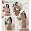 Ekouaer Zipper Robes for Women 3/4 Sleeve Bathrobe Lightweight House Coats(Light Brown)