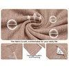 Ekouaer Zipper Robes for Women 3/4 Sleeve Bathrobe Lightweight House Coats(Light Brown)
