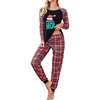 Ekouaer Christmas Pajamas for Women Cute Print Long Sleeve Pj Lounge Set(Pat11_red Ho)