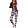 Ekouaer Christmas Pajamas for Women Cute Print Long Sleeve Pj Lounge Set(Pattern2_christmas Color)