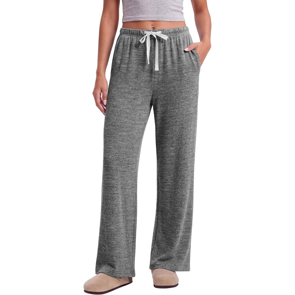 image:imageEkouaer Pajama Pants Women 2026 Soft Pj Bottom Wide Leg Lounge Sleep PantsDark Grey