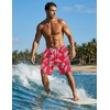 Ekouaer 9 Inch Mens Swim Trunks with Compression Liner 2 in 1 Board Shorts(Red- American Flag)