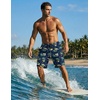 Ekouaer 9 Inch Mens Swim Trunks with Compression Liner 2 in 1 Board Shorts(Sunglass Pineapple)