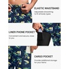 Ekouaer 9 Inch Mens Swim Trunks with Compression Liner 2 in 1 Board Shorts(Sunglass Pineapple)