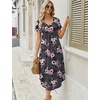 Ekouaer Long Nightgowns for Women 3 Pack House Dress Plus Size Moo Moos(Black/Blue Green/Purple Flowers)