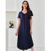 Ekouaer Long Nightgowns for Women 3 Pack House Dress Plus Size Moo Moos(Black/Navy Blue/Tie Dye)