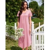 Ekouaer Long Nightgowns for Women 3 Pack House Dress Plus Size Moo Moos(Black/Pink/Blue Star)