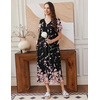 Ekouaer Long Nightgowns for Women Short Sleeve Full Length Night Shirts(Pnik Flower)