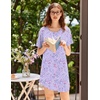Ekouaer Nightgowns for Women 3 Pack Sleep Shirts Short Sleeve Nightshirt Pullover Nightdress Soft Sleepwear(Grey Coffee Cups/Cyan Dragonfly/Purple Stars)