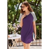 Ekouaer Nightgowns for Women 3 Pack Sleep Shirts Short Sleeve Nightshirt Pullover Nightdress Soft Sleepwear(Navy Blue/Grey/Purple)