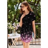 Ekouaer Nightgowns for Women 3 Pack Sleep Shirts Short Sleeve Nightshirt Pullover Nightdress Soft Sleepwear(Navy Blue/Grey/Purple Pink Floral)