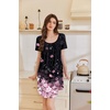 Ekouaer Nightgowns for Women Pleated Sleep Shirts Short Sleeve Night Shirts(Cherry Blossoms)