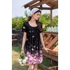 Ekouaer Nightgowns for Women Pleated Sleep Shirts Short Sleeve Night Shirts(Cherry Blossoms)
