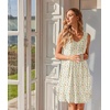 Ekouaer Nightgowns for Women Sleeveless Sleep Shirt Tank V Neck Night Gown(Floral Yellow)