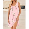 Ekouaer Nightgowns for Women Sleeveless Sleep Shirt Tank V Neck Night Gown(Lily Elegance)
