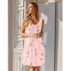 Ekouaer Nightgowns for Women Sleeveless Sleep Shirt Tank V Neck Night Gown(Lily Elegance)