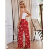 Ekouaer Pajama Pants Women 2026 Soft Pj Bottom Wide Leg Lounge Sleep Pants(Christmas Red)