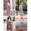 Ekouaer Pajama Pants Women 2026 Soft Pj Bottom Wide Leg Lounge Sleep Pants(Dark Grey)