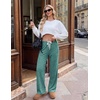 Ekouaer Pajama Pants Women 2026 Soft Pj Bottom Wide Leg Lounge Sleep Pants(Green)