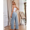 Ekouaer Pajama Pants Women 2026 Soft Pj Bottom Wide Leg Lounge Sleep Pants(Light Blue)