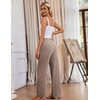 Ekouaer Pajama Pants Women 2026 Soft Pj Bottom Wide Leg Lounge Sleep Pants(Light Brown)