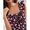 Ekouaer Pajama for Women Set 2 Piece Ruffle Pjs Soft Tank Top and Shorts(Black Pink Hearts)