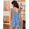 Ekouaer Pajama for Women Set 2 Piece Ruffle Pjs Soft Tank Top and Shorts(Blue Hearts)