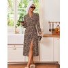 Ekouaer Robes for Women Long Knit Bathrobe Soft Lightweight Kimono Robes(Leopard)