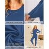 Ekouaer Thermal Underwear for Women Long Johns Sets Lightweight Base Layer(Blue)