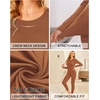 Ekouaer Thermal Underwear for Women Long Johns Sets Lightweight Base Layer(Brown)