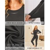 Ekouaer Thermal Underwear for Women Long Johns Sets Lightweight Base Layer(Grey)