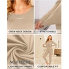 Ekouaer Thermal Underwear for Women Long Johns Sets Lightweight Base Layer(Khaki)