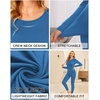 Ekouaer Thermal Underwear for Women Long Johns Sets Lightweight Base Layer(Royal Blue)