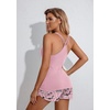 Ekouaer Womens Cami Pajama Set Sleeveless Racerback Tank Top Soft Sleepwear(Hawaiian Plants)