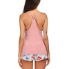 Ekouaer Womens Cami Pajama Set Sleeveless Racerback Tank Top Soft Sleepwear(Lilac Floral)