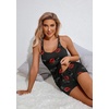 Ekouaer Womens Cami Pajama Set Sleeveless Racerback Tank Top Soft Sleepwear(Red Lip)