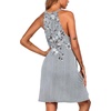 Ekouaer Womens Nightgown Sleeveless Sleepwear V Neck Racerback Sleep Dress(Floral Grey)