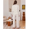 Ekouaer Womens Pajama Sets Long Sleeve Sleepwear Button Down Pjs Loungewear(Beige Bunny Flower)
