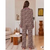 Ekouaer Womens Pajama Sets Long Sleeve Sleepwear Button Down Pjs Loungewear(Brown Leopard)