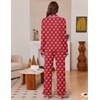 Ekouaer Womens Pajama Sets Long Sleeve Sleepwear Button Down Pjs Loungewear(Red Bow-knot)