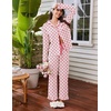 Ekouaer Womens Pajama Sets Long Sleeve Sleepwear Button Down Pjs Loungewear(White Flower)