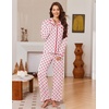 Ekouaer Womens Pajama Sets Long Sleeve Sleepwear Button Down Pjs Loungewear(White Flower)