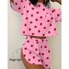 Ekouaer Womens Pajama Sets Sexy Lounge Sets Side Split Short Pj Sets(Pink Strawberry)