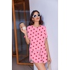 Ekouaer Womens Pajama Sets Sexy Lounge Sets Side Split Short Pj Sets(Pink Strawberry)
