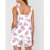 Ekouaer Womens Silk Pajama Set Bow Tie Knot Tank Top Satin Pjs Sets S-XXL(Pink Hydrangea)